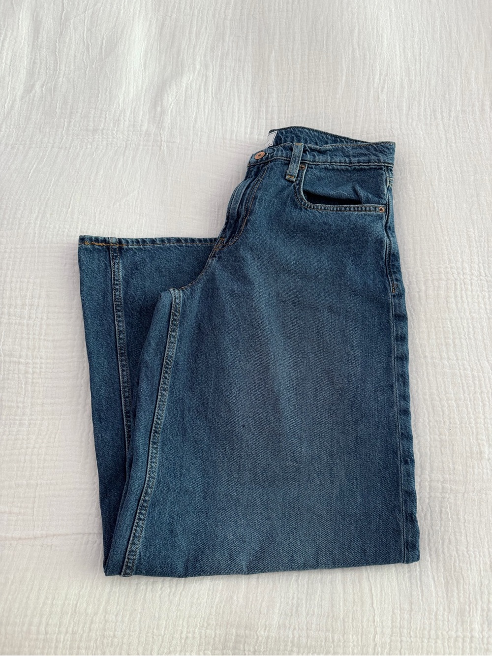 Gap High Rise Ultra Wide Leg Jeans Medium Indiago Wash Size 27 - Picture 7 of 8